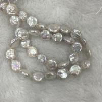 Coin Cultured Freshwater Pearl Beads, DIY, white, 11mm Approx 37 cm 