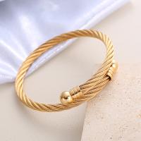 Stainless Steel Cuff Bangle, 304 Stainless Steel, Vacuum Ion Plating, fashion jewelry & for woman 5mm, Inner Approx 60mm 