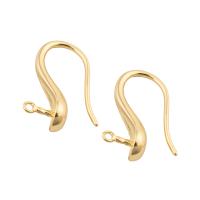 Brass Hook Earwire, fashion jewelry & for woman, golden [