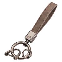 Leather Key Chains, Cowhide, with Zinc Alloy, Unisex 