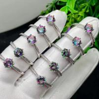 Хрустальное латунное палец кольцо, Медно-никелевый сплав, с Кристаллы, ювелирные изделия моды & Женский, 6mm, продается PC