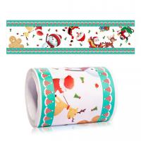 Christmas supplies , Adhesive Sticker, with Copper Printing Paper, Rectangle, printing, Christmas Design [