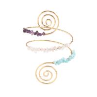 Zinc Alloy Arm Bangle, with Gemstone, gold color plated, fashion jewelry & for woman 
