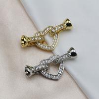 Brass Clasp Findings, 14K gold-filled, DIY & micro pave cubic zirconia 