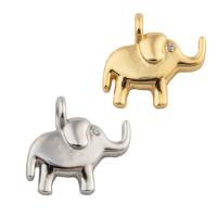Cubic Zirconia Micro Pave Brass Pendant, Elephant, fashion jewelry & micro pave cubic zirconia & for woman Approx 1mm 