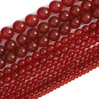 Natural Red Agate Beads, Round, DIY red Approx 38 cm [