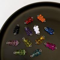 Acrylique Connecteur Bijoux, ours, goutté d'époxy, Mignon & DIY & boucle de 1/1, plus de couleurs à choisir Environ Vendu par sac