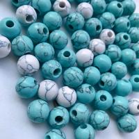 Perles en Turquoise synthétiques, Rond, DIY, plus de couleurs à choisir, 12mm Environ 4mm Vendu par sac