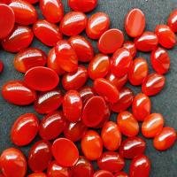 Agate Cabochon, Red Agate, Oval, DIY, red 