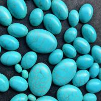 Cabochon de Turquoise synthétique, ovale, DIY & normes différentes pour le choix, bleu Vendu par sac[