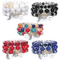 Wrap Bracelets, Acrylic, with Resin & Zinc Alloy, plated, three pieces & Bohemian style & Unisex 8-14mm, Inner Approx 50mm 