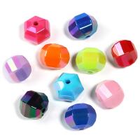 Plating Acrylic Beads, DIY, mixed colors, 18mm Approx 2.6mm, Approx 