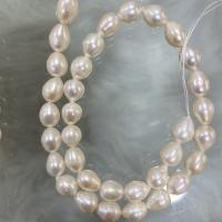 Perlas De Gota De Agua Dulce Cultivada, Perlas cultivadas de agua dulce, Bricolaje, Blanco, 9-10mm, longitud:aproximado 37 cm, Vendido por Sarta