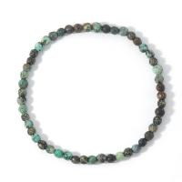 Turquoise Bracelets, African Turquoise, Round, fashion jewelry & Unisex & faceted, mixed colors, 4mm, Inner Approx 54.1mm 