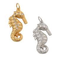 Cubic Zirconia Micro Pave Brass Pendant, Seahorse, fashion jewelry & micro pave cubic zirconia & for woman Approx 1mm 