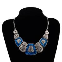 Resin Zinc Alloy Necklace, with Resin, Geometrical Pattern, plated, Bohemian style & for woman 45mm Approx 15.7 Inch [