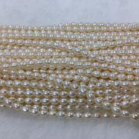 Perlas Arroz Freshwater, Perlas cultivadas de agua dulce, Bricolaje, Blanco, 4-5mm, longitud:aproximado 37 cm, Vendido por Sarta