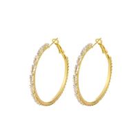 Cubic Zirconia Micro Pave Brass Earring, fashion jewelry & micro pave cubic zirconia & for woman 43mm 