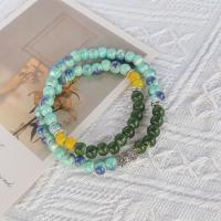 Porcelain Bracelets, Zinc Alloy, with Porcelain, handmade, 2 pieces & fashion jewelry & Unisex Approx 18 cm [
