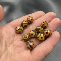 Natural Tibetan Agate Dzi Beads, Round, DIY, 12mm [