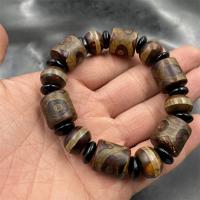 Natural Tibetan Agate Dzi Beads, vintage & three-eyed & Unisex Approx 18 cm 
