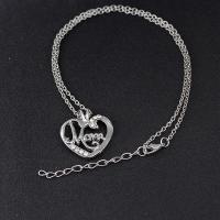 Rhinestone Zinc Alloy Necklace, with 5cm extender chain, fashion jewelry & with rhinestone Approx 45 cm [