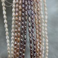 Perlas Arroz Freshwater, Perlas cultivadas de agua dulce, Bricolaje, más colores para la opción, 3-4mm, longitud:aproximado 37 cm, Vendido por Sarta