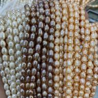 Perlas Arroz Freshwater, Perlas cultivadas de agua dulce, Bricolaje, más colores para la opción, 4-5mm, longitud:aproximado 37 cm, Vendido por Sarta