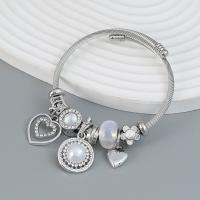 Bracelet en alliage de Zinc acrylique, avec Acrylique, bijoux de mode & pour femme & avec strass Environ 23.5 cm, Vendu par PC