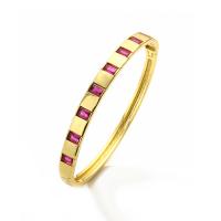 Cubic Zirconia Micro Pave Brass Bracelet, real gold plated, micro pave cubic zirconia & for woman 