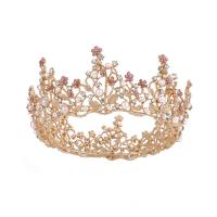Bridal Tiaras, Zinc Alloy, with Plastic Pearl, fashion jewelry & for woman & with rhinestone Inner Approx 138mm 