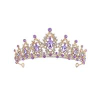Bridal Tiaras, Zinc Alloy, fashion jewelry & for woman & with rhinestone Inner Approx 140mm 