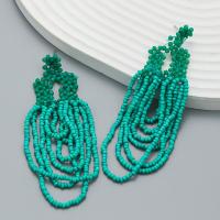 Glass Seed Beads Earring, Zinc Alloy, with Seedbead & Acrylic, fashion jewelry & for woman 