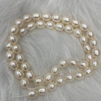 Perlas Arroz Freshwater, Perlas cultivadas de agua dulce, Bricolaje, Blanco, 6-7mm, longitud:aproximado 37 cm, Vendido por Sarta