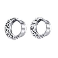 Stainless Steel Piercing Tunnel, 304 Stainless Steel, silver color plated, fashion jewelry & Unisex silver color 
