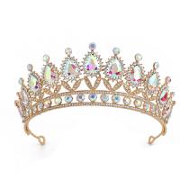 Bridal Tiaras, Zinc Alloy, plated, fashion jewelry & for woman & with rhinestone Inner Approx 150mm 