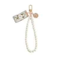 Plastic Key Chain, Zinc Alloy, with Plastic Pearl, fashion jewelry 
