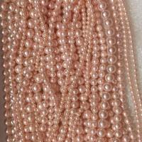 Peties perles de la mer du sud, Shell Pearl, Légèrement rond, DIY & normes différentes pour le choix, rose Environ 37 cm, Vendu par brin[