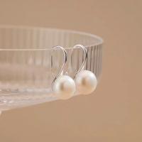 Sterling Silver Pearl Drop Earring, 925 Sterling Silver, with Freshwater Pearl, fashion jewelry & for woman 
