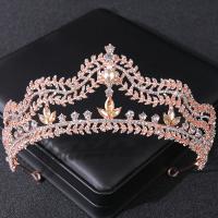 Bridal Tiaras, Zinc Alloy, plated, fashion jewelry & for woman & with rhinestone Inner Approx 140mm 