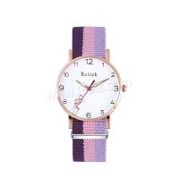 Wrap Watch, Canvas, with Glass & 304 Stainless Steel & Zinc Alloy, Round, rose gold color plated, fashion jewelry & Chinese movement & for woman Approx 233 cm 