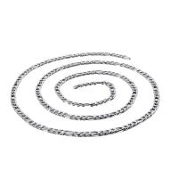 Stainless Steel Figaro Chain, 304 Stainless Steel, Vacuum Ion Plating, DIY, 5mm m [