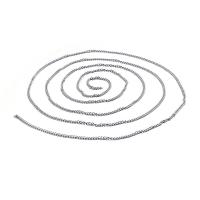 Edelstahl Oval Kette, 304 Edelstahl, Vakuum-Ionen-Beschichtung, DIY, 2mm, Länge:5 m, verkauft von PC[