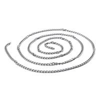 Stainless Steel Curb Chain, 304 Stainless Steel, Vacuum Ion Plating, DIY, 3mm m [