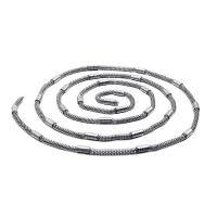 Edelstahl Draht Spitzen Bleiband, 304 Edelstahl, Vakuum-Ionen-Beschichtung, DIY, 4mm, Länge:5 m, verkauft von PC[