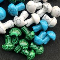 Synthetic Turquoise Pendants, mushroom, DIY & no hole 20mm 