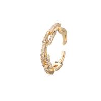 Cubic Zirconia Micro Pave Brass Finger Ring, plated, Unisex & micro pave cubic zirconia 