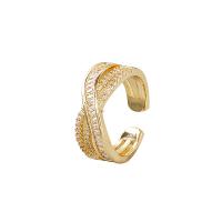 Cubic Zirconia Micro Pave Brass Finger Ring, plated, Unisex & micro pave cubic zirconia, silver color 