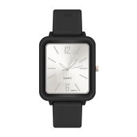 Unisexe Armbanduhr, Silikon, mit Glas & 304 Edelstahl, Rechteck, Modeschmuck & chinesische Bewegung, keine, 38x10mm, Länge:ca. 240 Millimeter, verkauft von PC