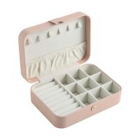 Multifunctional Jewelry Box, PU Leather, with Velveteen, Rectangle, Double Layer & portable & dustproof [